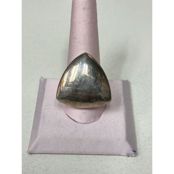 PAJ Sterling Silver Domed Triangle Shape Ring Size 10 #46878 - Picture 1 of 8